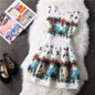 New A-Line dress for Women teenagers butterfly print sleeveless Ladies princess party dress 2017 Women dress vestidos