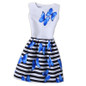 New A-Line dress for Women teenagers butterfly print sleeveless Ladies princess party dress 12 - 20 years 2017 Women's dress