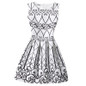New A-Line dress for Women teenagers butterfly print sleeveless Ladies princess party dress 12 - 20 years 2017 Women's dress