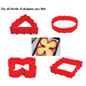 New 4 Pcs/set Silicone bakeware Magic Snake cake mold DIY Baking square rectangular Heart Shape Round cake mould pastry tools