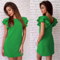 New 2017 Summer Women Fashion Style Party Dress Casual Butterfly Sleeve Sexy Backless Mini Dress Vestidos