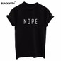 NOPE summer tops tees ladies short t shirt women t-shirt Cotton female tshirt round neck womens t shirts