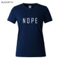 NOPE summer tops tees ladies short t shirt women t-shirt Cotton female tshirt round neck womens t shirts