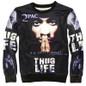 Raisevern new summer harajuku 2pac tupac sweatshirt 3D long sleeve o neck thug life print sweatshirts tupac shakur clothing top