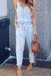 Chicnico Fashion Denim Sleeveless Jumpsuit