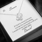 Love Knot Necklace Gift for Wife, Girlfriend - Personalized Message Card