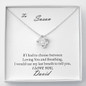 Love Knot Necklace Gift for Wife, Girlfriend - Personalized Message Card