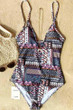 Chicnico Bohemian Style Sexy Multi Color One Piece Bikini