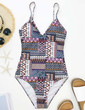 Chicnico Bohemian Style Sexy Multi Color One Piece Bikini