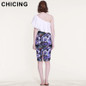 CHICING Vintage Graffiti Purple Mask Opera Pencil Midi Skirts Women 2017 New Fashion Bodycon Tube Skirt Saia Femininas A1611005