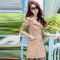 Trench Coat Women 2017 Autumn Female Double-Breasted Long Coat Outwear Coat Plus Size Windbreaker YL034