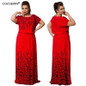 cocoepps Plus Size 4XL 5XL 6XL Women Floor length maxi dresses 2017 Summer Elegant Print Evening Party Big Large Size Long Dress