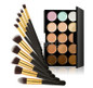 makeup set 15color Concealer Palette + high-end 10pcs makeup Brush kit pincel maquiagem make up combination set Foundation Brush