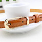 MAIJION Female Straps Leather Belt Waistband Cummerbund For Apparel Accessories,Candy Color Metal Buckle Thin Casual Belt Women