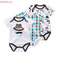 3 Pieces/lot Summer Baby Boys Romper Animal style Short Sleeve cotton infant rompers Jumpsuit cotton Baby Newborn Clothes