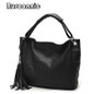 Rusoonnic Casual Tote Women Messenger Bags Leather Handbags Ladies Tassel Clutch Bag Feminina Bolsas Female bags for women 2017