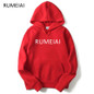 RUMEIAI New Brand Sweatshirt Men Hoodies Fashion Solid Fleece Hoodie Mens Pullover Men's Tracksuits Printing Hooded Coat