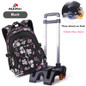 RUIPAI Kids Backpack With Wheel Baby's Bags Trolley School Bags Backpack Schoolbag Waterproof students Bags For Girls and Boys