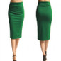 New Ladies Office Stretch Bodycon Midi Skirt Women Pencil Skirt Female High Waist Mid-Calf Jersey Skirt Puls Size XL DP801944