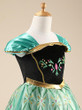 Fashion Green Custom Anna&Elsa Girls Princess Dress Kids Girl Vestidos Baby Children Cosplay Dresses Pincess Party Kids Dresses