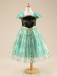 Fashion Green Custom Anna&Elsa Girls Princess Dress Kids Girl Vestidos Baby Children Cosplay Dresses Pincess Party Kids Dresses