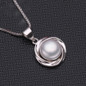 Fashion freshwater pearl pendant jewelry for women,real natural pearl pendant necklace 925 sterling silver girl best gift white