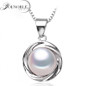 Fashion freshwater pearl pendant jewelry for women,real natural pearl pendant necklace 925 sterling silver girl best gift white