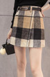 ShyVelvet 2017 Woolen Plaid Skirt Women Autumn Winter Fashion High Waist Sexy Mini Skirts
