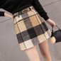 ShyVelvet 2017 Woolen Plaid Skirt Women Autumn Winter Fashion High Waist Sexy Mini Skirts