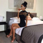 Short Sleeve Women Sexy Mini Dress Bandage Summer Hollow Out Women Bandage Bodycon Evening Party Pencil Mini Dress