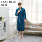 Hot Selling Men Winter Classic Long Warm Bathrobe Mens Soft Flannel Coral Fleece Robes Thick Kimono Bath Robe Male Dressing Gown