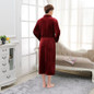 Hot Selling Men Winter Classic Long Warm Bathrobe Mens Soft Flannel Coral Fleece Robes Thick Kimono Bath Robe Male Dressing Gown