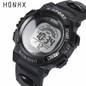 New Mens Digital Watches HONHX Brand Rubber LED Electronic Wrist Watch Men Sports Alarm Date Sports Watch Clock Reloj #ZYL