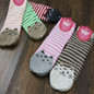 HoT 3D animals style striped fashion cartoon socks women 3D cat footprints Cute Cotton Socks