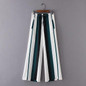 High quality women striped wide leg pants high waist panelled loose spring trousers womens fashion pants pantalones mujer