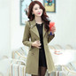 FIONTO Spring Autumn Trench Coat 2017 Hot Fashion Turn Down Collar Trench Coat Women Color Long Slim Double Breasted Coats A034