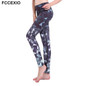 FCCEXIO Brands Winter New Fashion Women Work Out Leggings Galaxy Geometric 3D Print Leggins Fitness Legging Sexy High Waist Pant