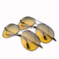CNHUAIN night driving glasses day and night Polarized sunglasses men metal vintage night vision goggles brand men's sun glasses