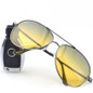 CNHUAIN night driving glasses day and night Polarized sunglasses men metal vintage night vision goggles brand men's sun glasses