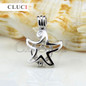 CLUCI popular starfish 925 sterling silver cage pendant 3pcs necklace