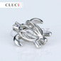 CLUCI Fashion wish pearl pendant 925  turtle sterling silver locket pendant 3pcs necklace