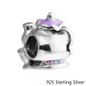 Beads Fits Pandora Bracelets 100% 925 Sterling Silver Jewelry Mrs. Potts &amp; Chip, Mixed Enamel Original Charms CKK