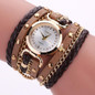 GAIETY Women Fashion Watch Quartz Female Clock PU Leather Crystal Retro Rivet Luxury Gold Ladies Women's Bracelet Watches