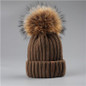 FURTALK Winter hat for Kids Ages 2-7 Knit Beanie winter baby hat for children fur Pom Pom Hats for girls and boys