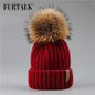 FURTALK Winter hat for Kids Ages 2-7 Knit Beanie winter baby hat for children fur Pom Pom Hats for girls and boys