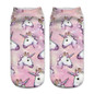 Unicorn Print 3D Socks Women Kawaii Ankle Licorne Chaussette Femme Calcetines Mujer Cute Art Socks For Female