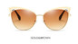 Vintage Women Cat Eye Sunglasses Fashion Sexy Celebrity Female Shades Retro Cateye Big Hollow Metal Mirror Sun Glasses UV400