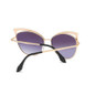 Vintage Women Cat Eye Sunglasses Fashion Sexy Celebrity Female Shades Retro Cateye Big Hollow Metal Mirror Sun Glasses UV400