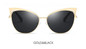 Vintage Women Cat Eye Sunglasses Fashion Sexy Celebrity Female Shades Retro Cateye Big Hollow Metal Mirror Sun Glasses UV400