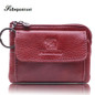 Vintage Wallet Purse Designer Brand Wallet Female Genuine Leather Women Wallets Luxury Mini Small Coin Purse Wallet Key Ring